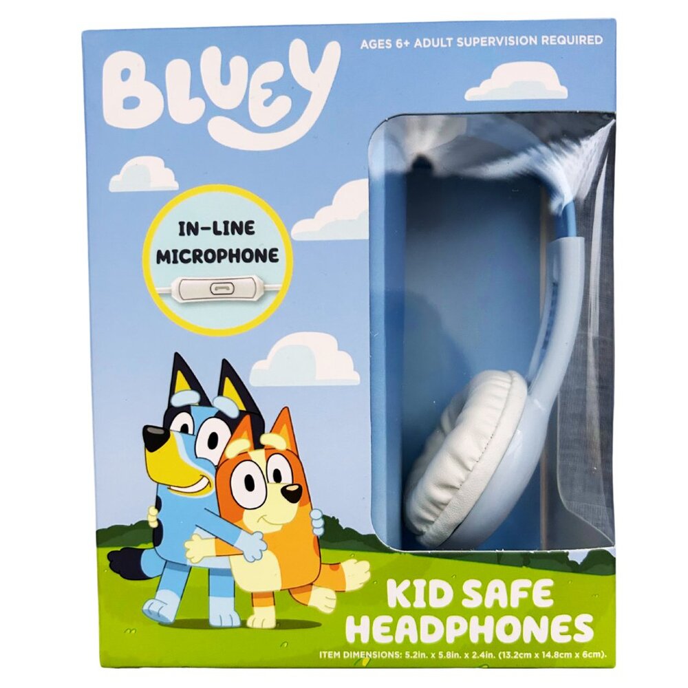 BLUEY Kid Safe Headphones Ages 6+ NEW